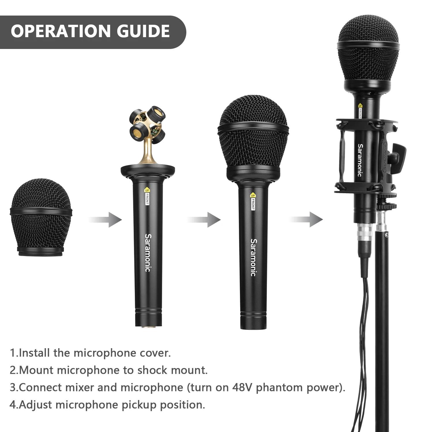 Saramonic SR-VRMIC Microphone à main condensateur 3D micro cardioïde pour film VR création de conten