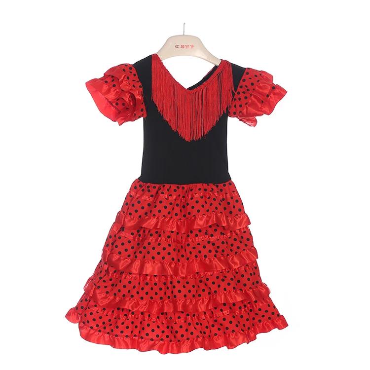 Robe pour filles, magnifique Costume de danseuse de Flamenco espagnole, tenue de danse pour spectacl
