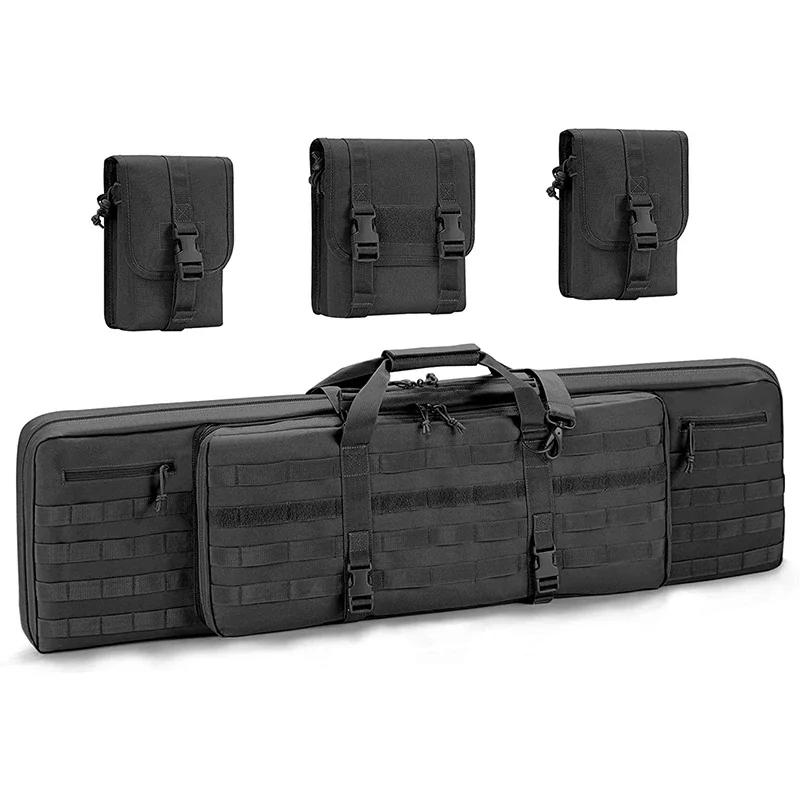 Sac à dos tactique à double compartiment pour fusils avec fermeture éclair, système Molle, rembourra