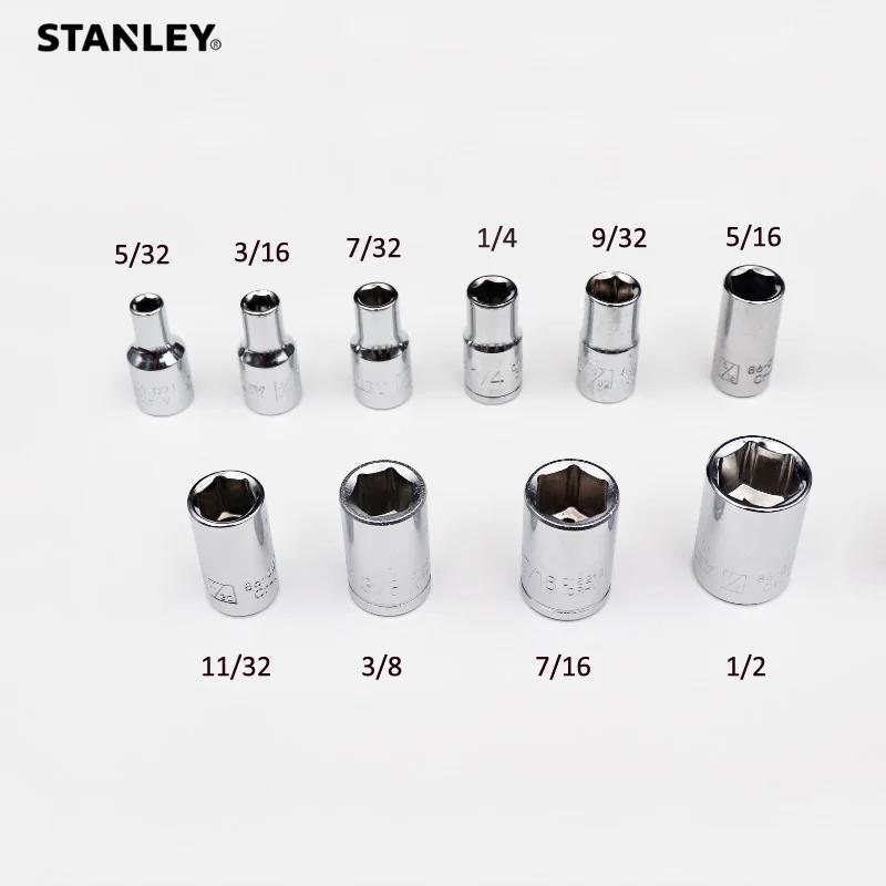 Stanley 1 pièce 1/4 lecteur pouces douille 5/32 3/16 7/32 1/4 9/32 5/16 11/32/3/8 7/16 1/2 clé à dou