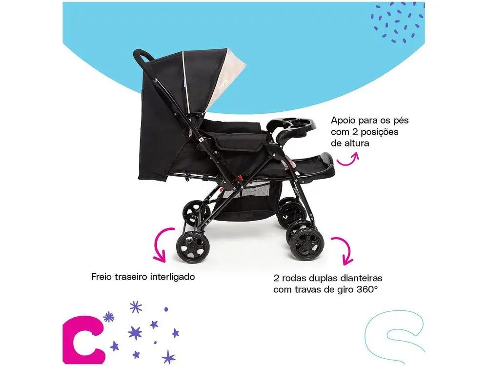 Poussette Confortable pour Bébé de 0 à 15kg, Système de Voyage Cosco pour Enfant, Paupières, 4 Roues