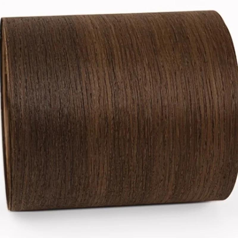 Placage en bois de chêne fumé naturel, panneau de haut-parleur pour meubles d'hôtel, placage décorat
