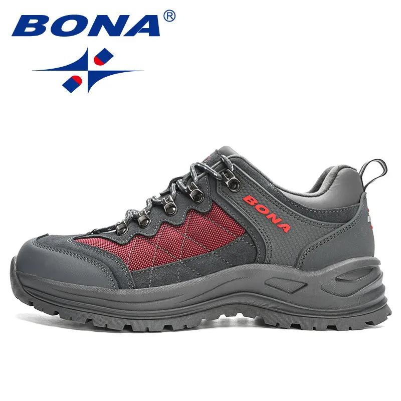 BONA-Chaussures de randonnée pour homme, baskets de trekking, de marche, de pêche, de camping, de jo