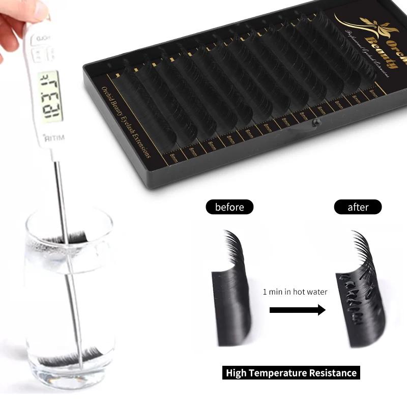 Lot de faux-cils orchidées 8-15mm, extensions de cils en faux vison de qualité supérieure, mélange d
