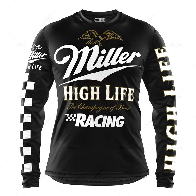 Maillot de cyclisme pour hommes, maillot de moto, hors route, VTT, VTT, BMX, Motocross, camping, pêc