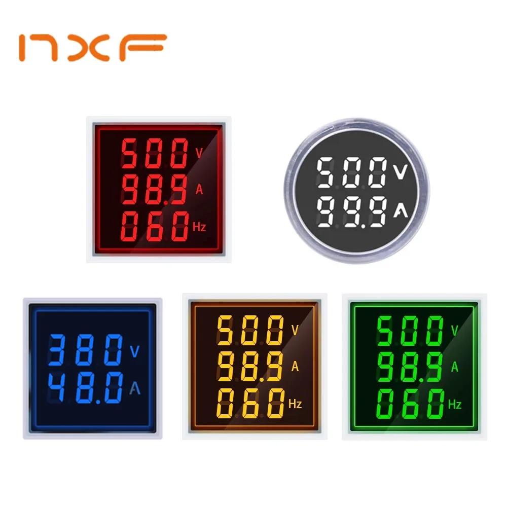 Voltmètre numérique Led AC 220, Mini affichage 60-500V 1-100A, ampèremètre, fréquence, compteur de t