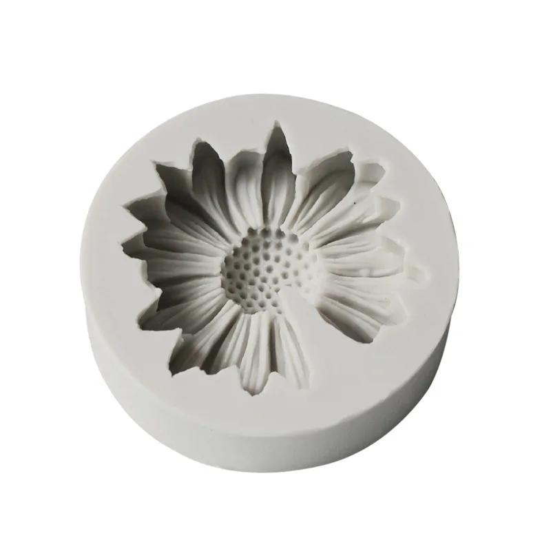 Moule 3D en forme de fleur de marguerite, en Silicone, fleur de soleil, aromathérapie, savon époxy,