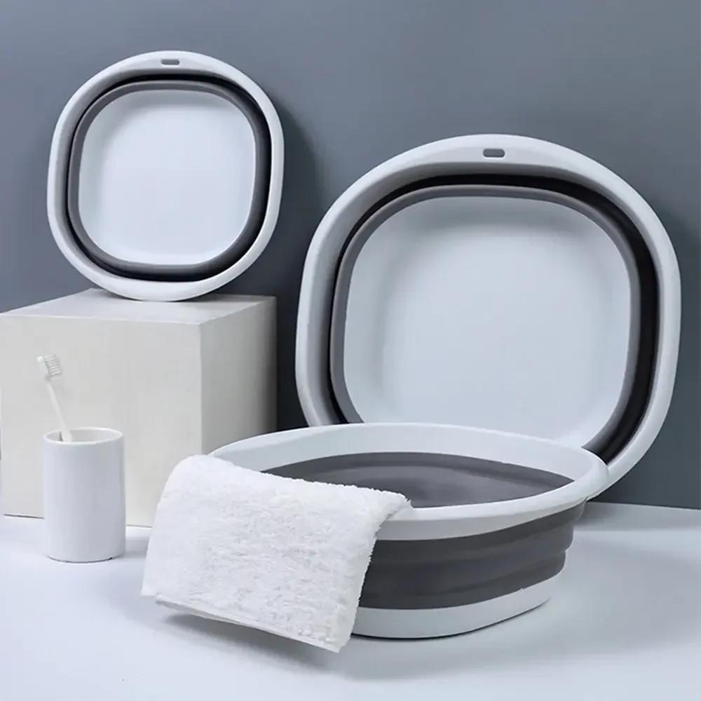 Lavabos pliants en plastique lavabos portables baignoire à linge pliante adulte bébé bassin de bain