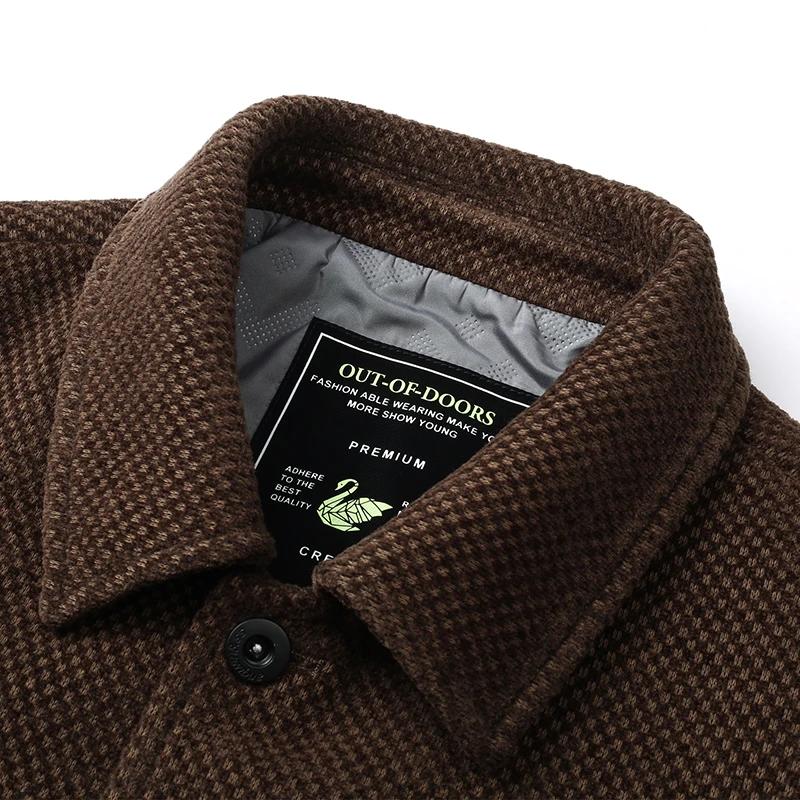 Manteau épais et décontracté pour hommes, veste tendance à revers de haute qualité, nouvelle collect