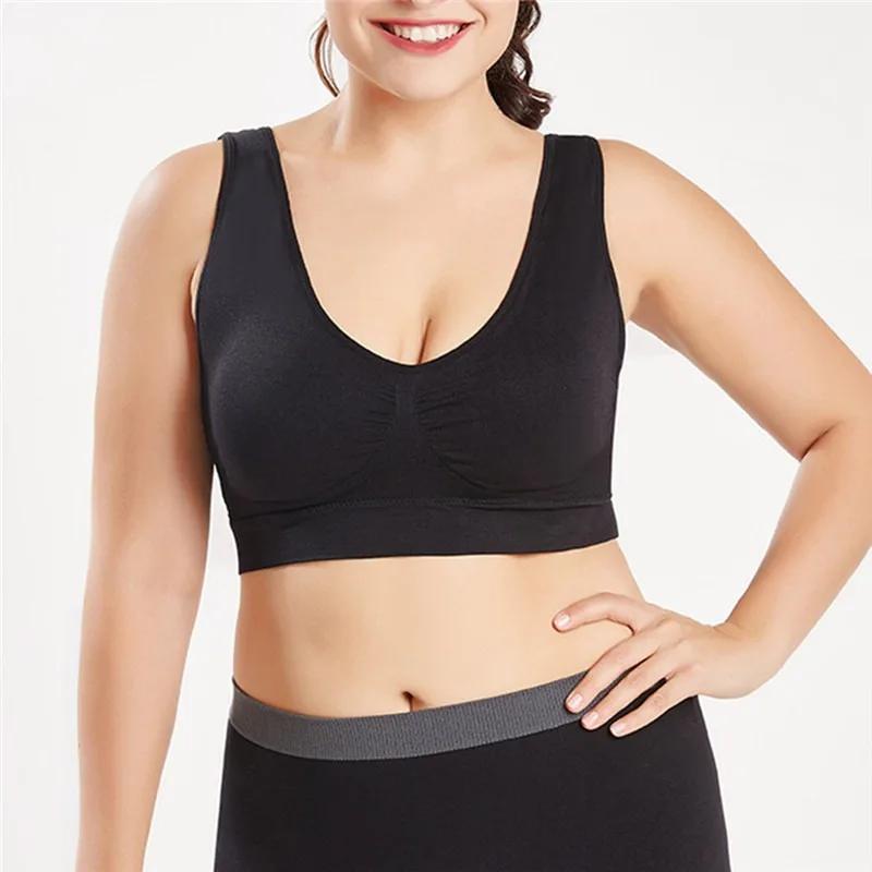 Grand soutien-gorge de sport monocouche sans coussinet pour femmes, haut de Yoga, course à pied, Fit