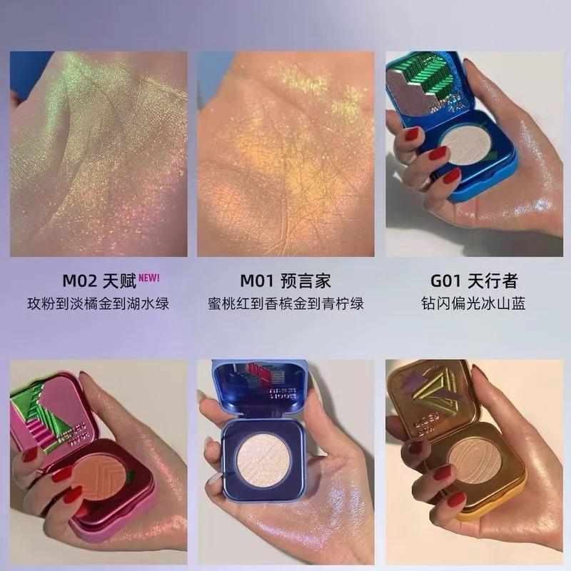 Enlumineur pour le visage Kaleidos, effet caméléon, diamant, brillant, chrome, caméléon, maquillage