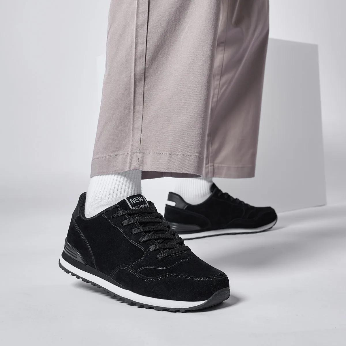 Chaussures de course légères en cuir pour hommes et femmes, baskets unisexes chaudes, chaussures de