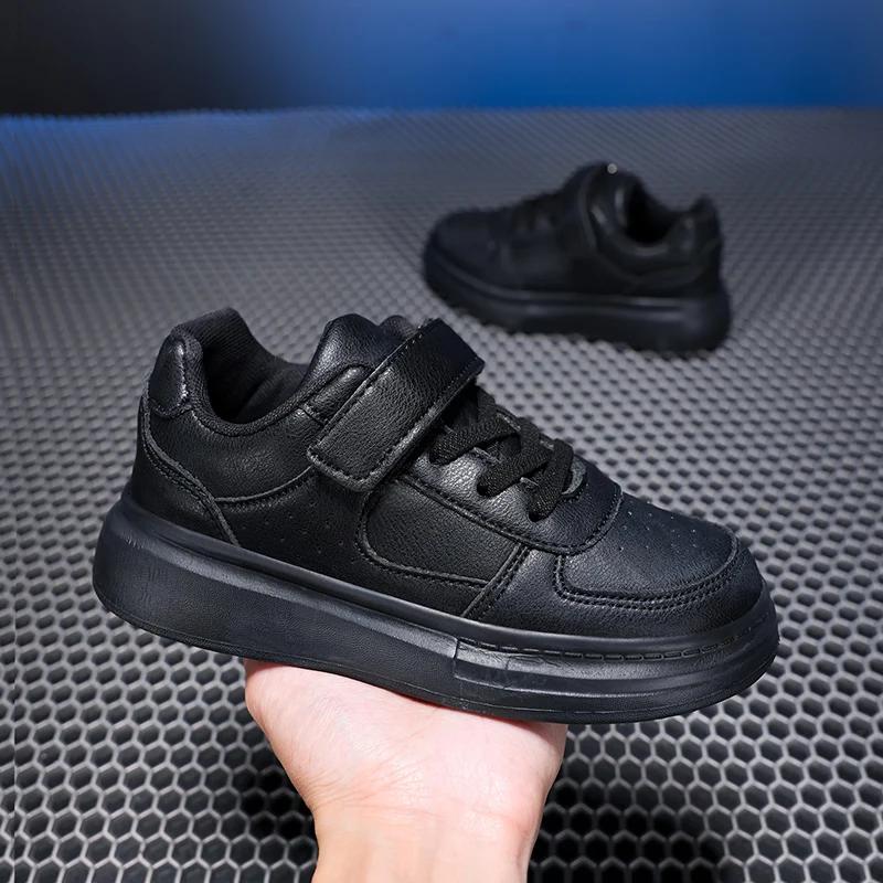 Baskets respirantes enfants garçons filles sport course chaussures décontractées en cuir antidérapan