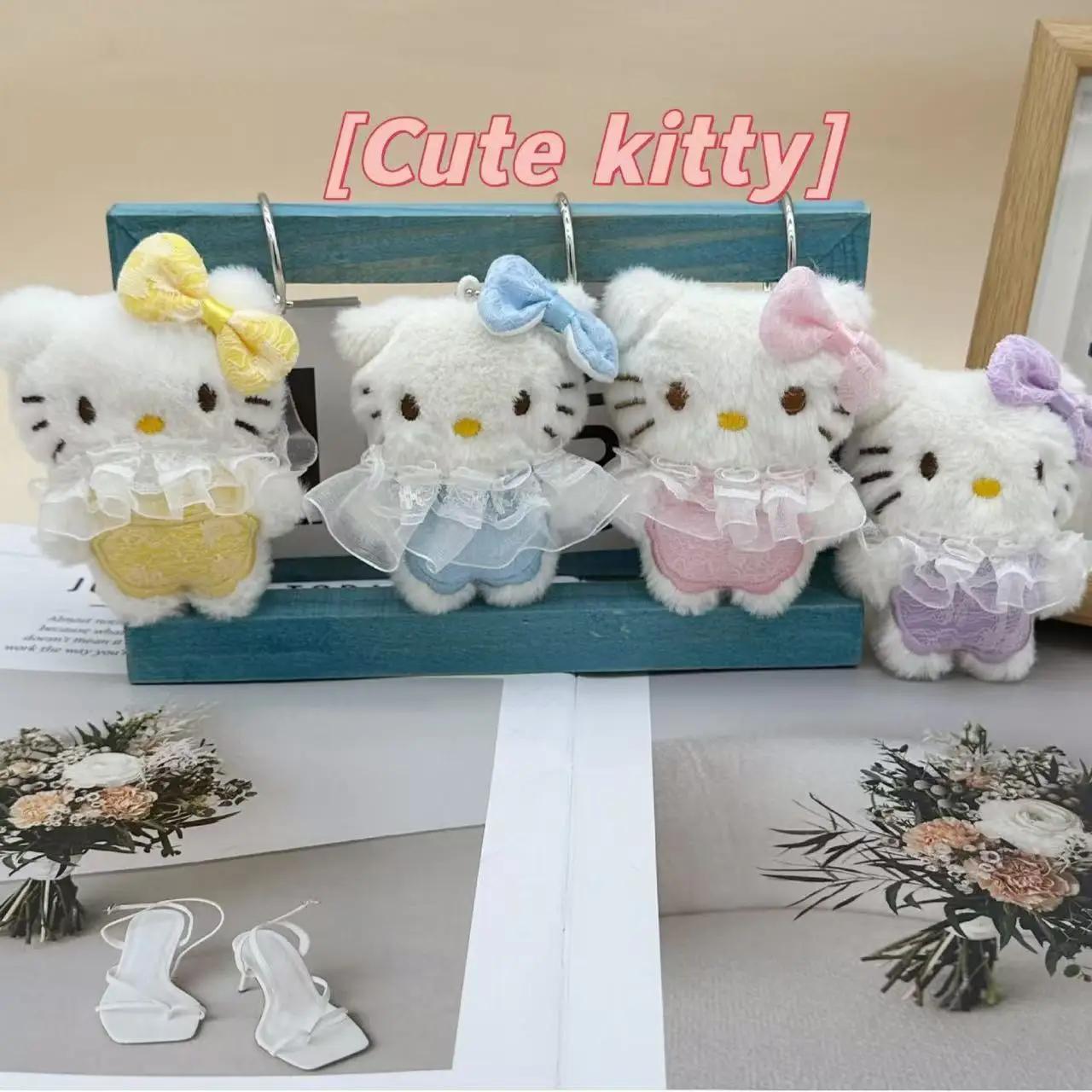 1/5 pièces Sanrio Hello Kitty jupe mignonne chat pendentif en peluche dessin animé chat étudiant sac