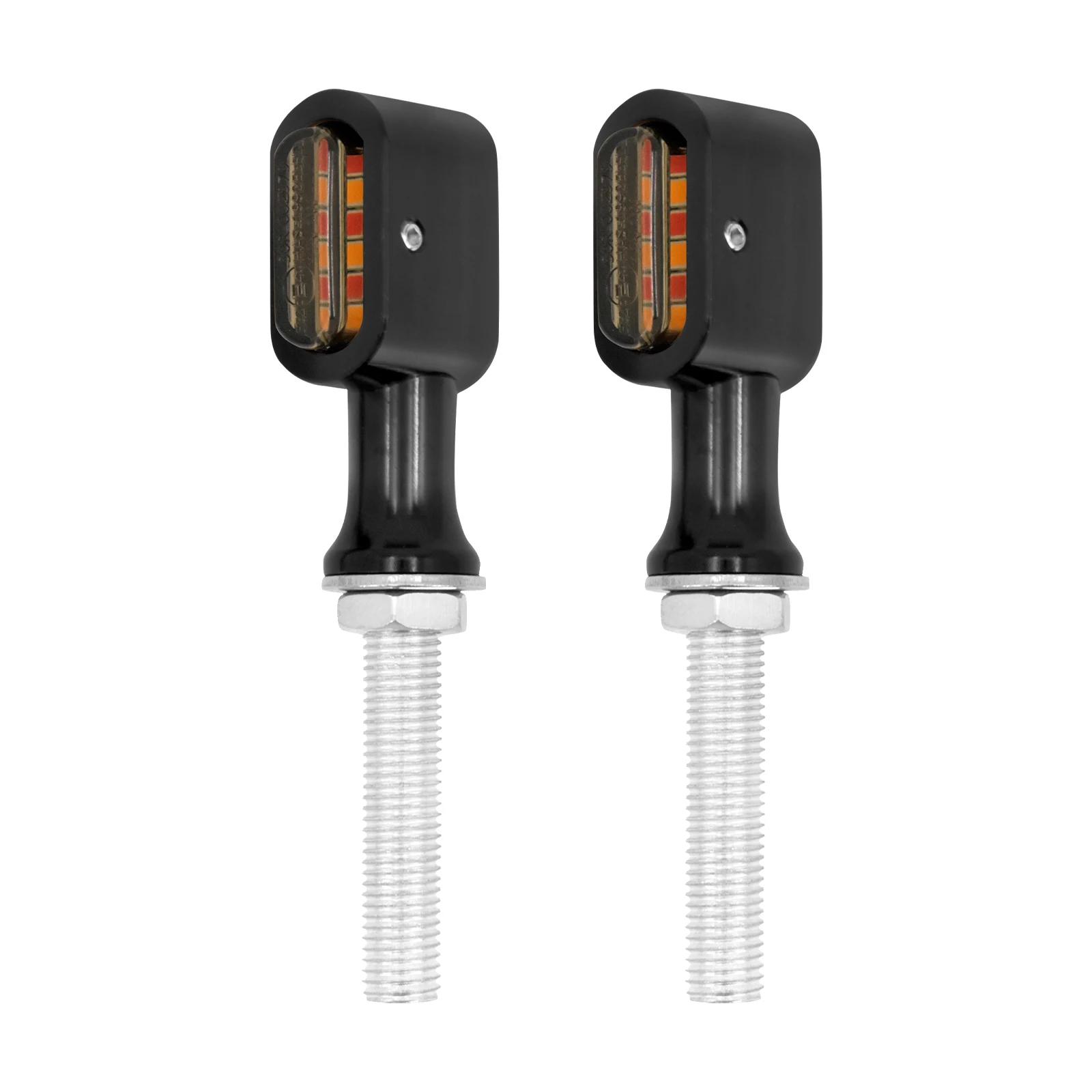 Mini clignotant arrière LED pour motos, 2 pièces, feu de freinage rouge pour Harley Softail Touring