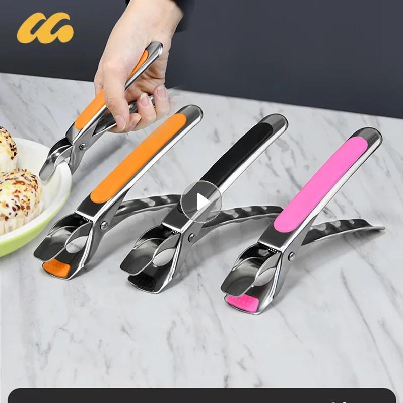 Plaque de cuisine Anti-brûlure, bol, support de Pot, pince en acier inoxydable, Clip Anti-chaleur, o