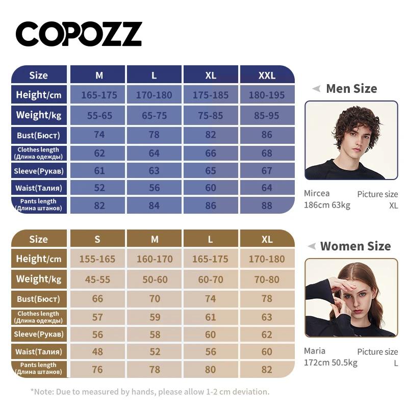 COPOZZ hommes femmes Ski sous-vêtement thermique ensembles Sport séchage rapide survêtement Fitness