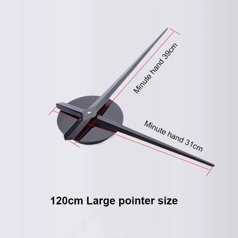 Affiche numérique 3D de grande taille sans son, 90 à 120cm, décoration de la maison, horloge murale