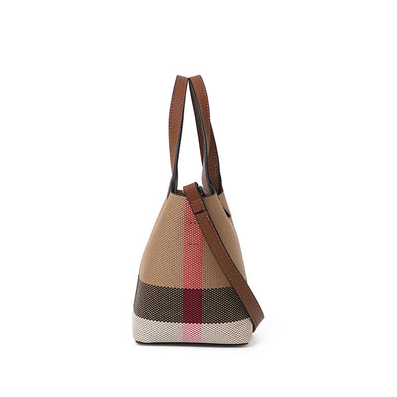 Sac à main à carreaux en toile de vache véritable, nouveau sac à bandoulière rétro à bandoulière dét