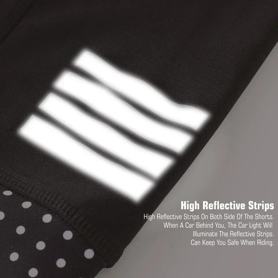 KEMALOCE short de cyclisme hommes blanc noir & gris & rouge Gel Pad été vélo Shorts course sur route