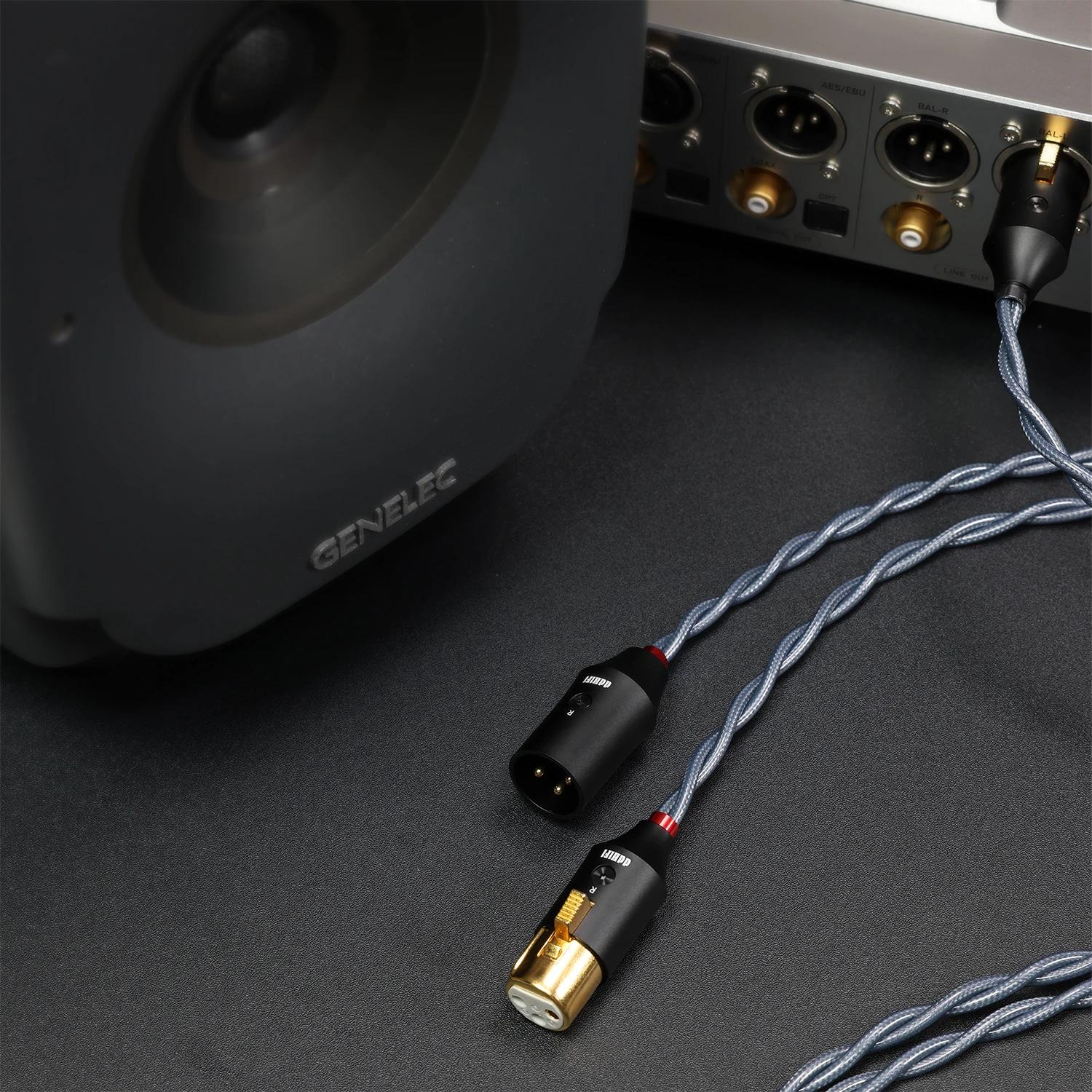 Câble de signal blindé XLR 3 broches DD ddHiFi BC30XLR, XLR 3 broches femelle vers XLR 3 broches mâl