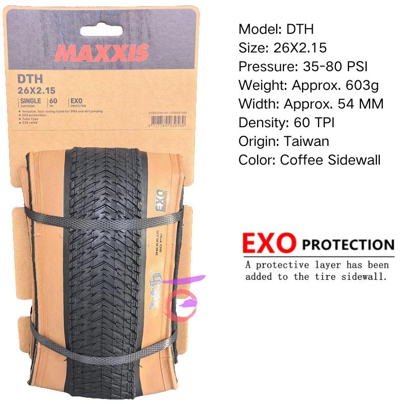 MAXXIS DTH-VTT EXO entièrement noir et bord profond de la peau, VTT, 26x2.3, 26x2.15, 20x1,75, M147P