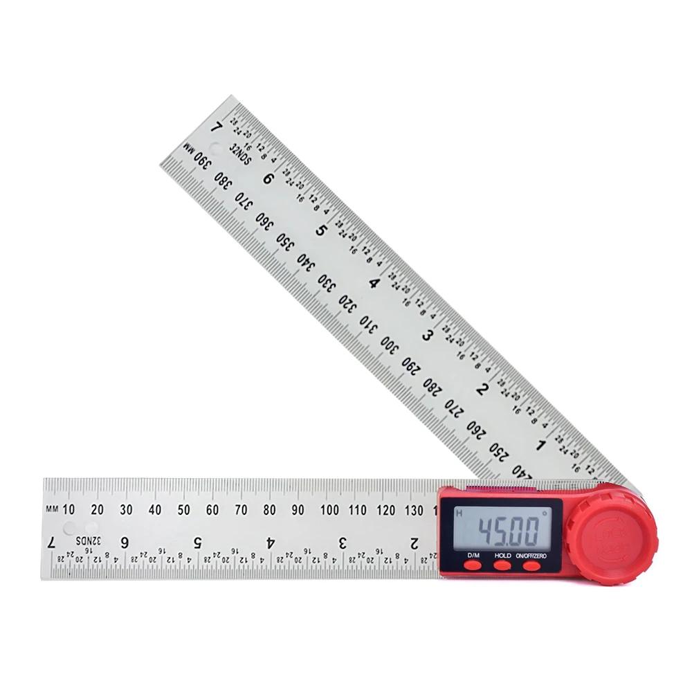 Règle de recherche d'angle numérique 200mm 8 '', rapporteur, inclinomètre, goniomètre électronique,