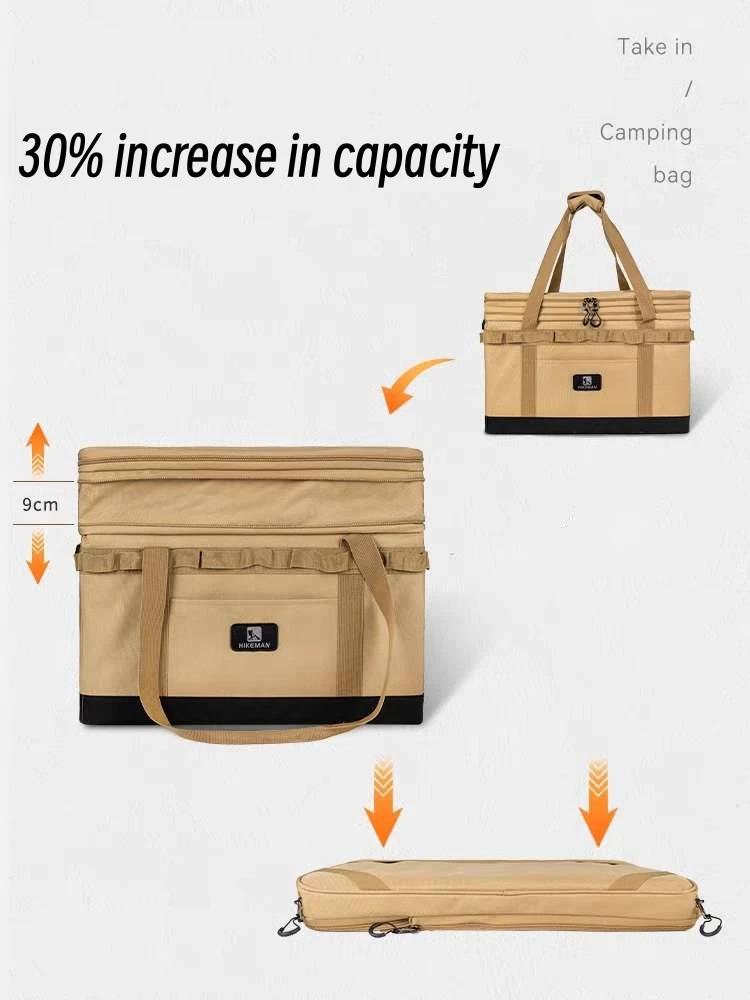 Sac de rangement pour équipement de camping extérieur, grande capacité, pliable, portable, réchaud,