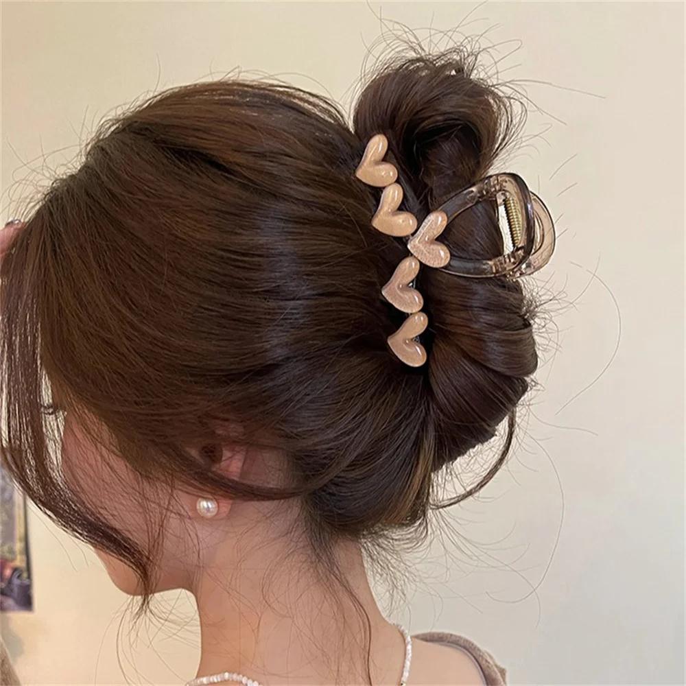 Pince à cheveux en forme de cœur pour femmes, pince à cheveux élégante en forme de requin, accessoir