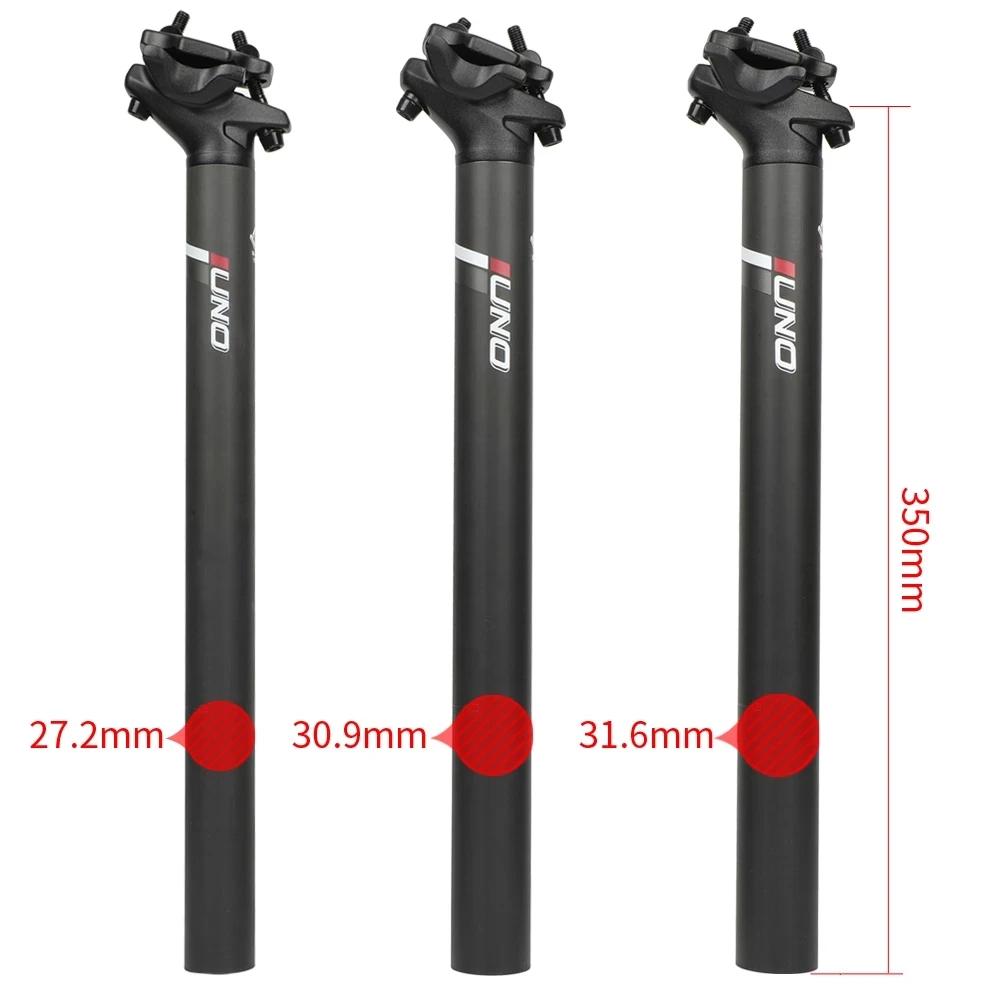 UNO – tige de selle en Fiber de carbone pour vélo de route, 27.2/30.9/31.6mm, Tube de selle ultralég