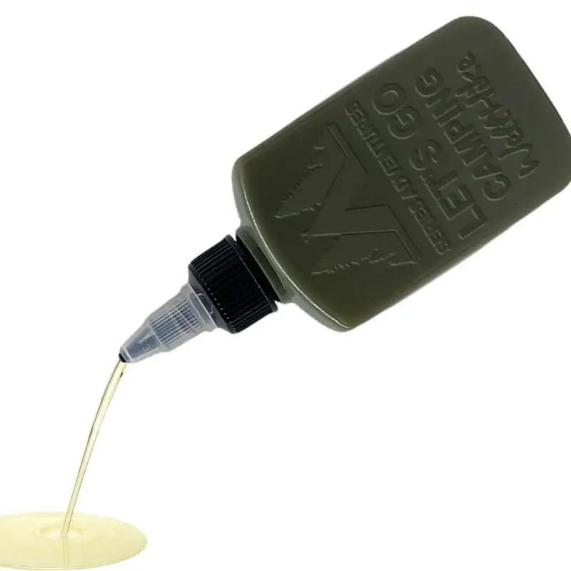 Bouteille à presser pour huile de Camping, bouteilles à condiments à presser de 100ml avec buses, di