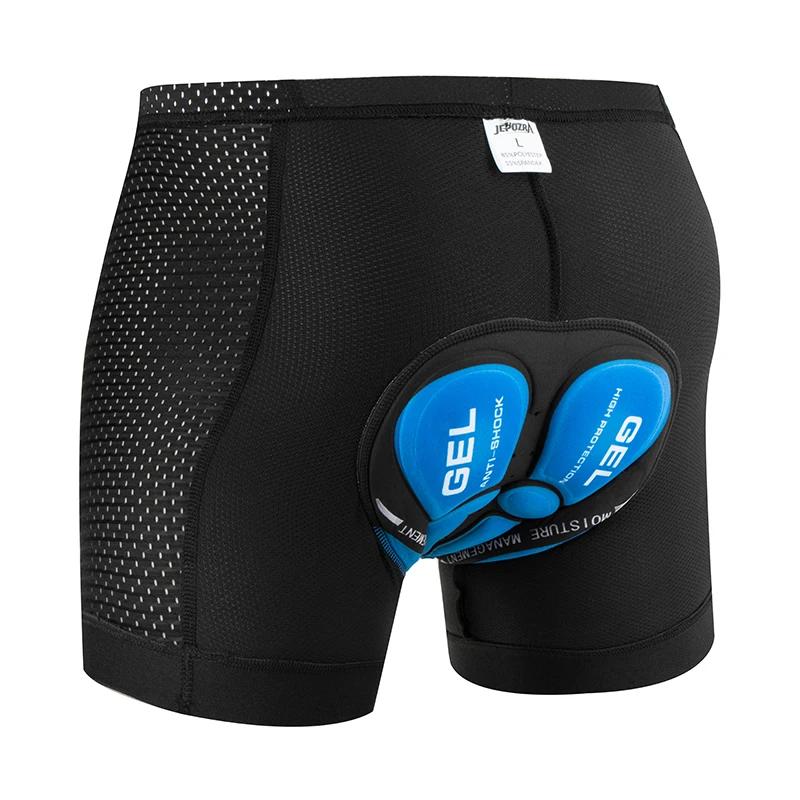 JEPOZRA-short de cyclisme respirant pour hommes, coussin de Gel 4D, culotte de vélo antichoc, VTT, s