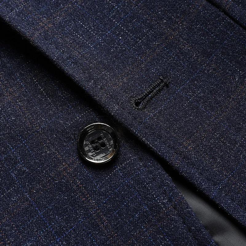 La nouvelle veste de costume classique à col à carreaux, style business décontracté, pour hommes, co