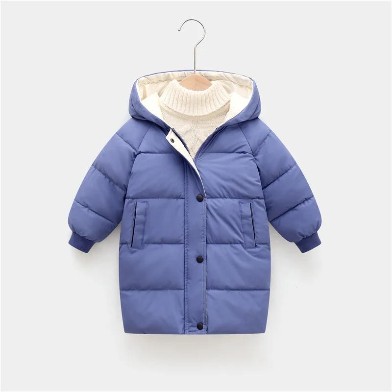 Enfants vers le bas longs vêtements d'extérieur hiver automne adolescent coton vêtements garçons fil