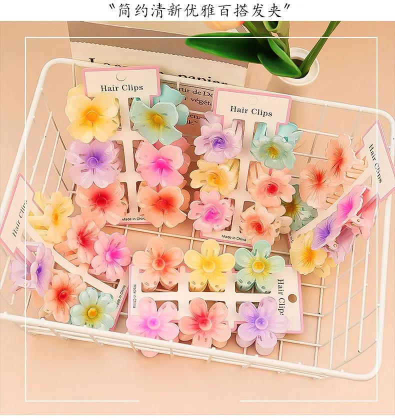 Petites pinces à cheveux transparentes colorées pour femmes, pince à cheveux, épingle à cheveux, cor