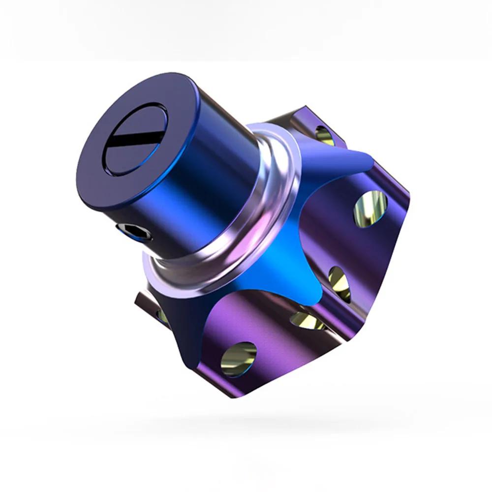 Porte-clés universel en aluminium modifié, bleu brûlé, bricolage, coque adaptée à la moto, voiture,