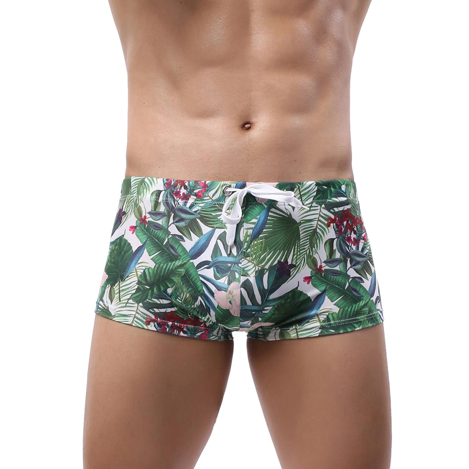 Vente chaude maillots de bain hommes boxeurs de bain taille basse maillot de bain Sexy maillots de b