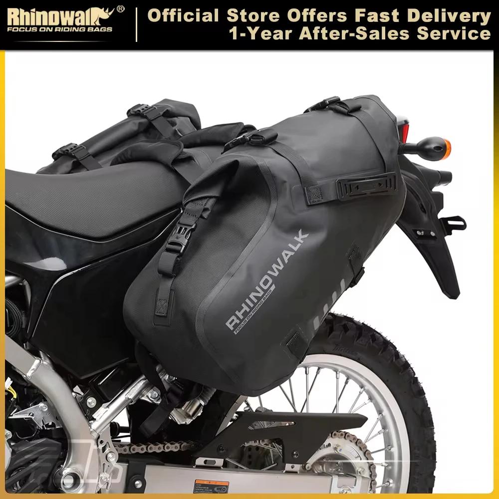Rhinowalk sac de moto 100% étanche 18L/28L/48L grande capacité 2 pièces ajustement universel moto sa