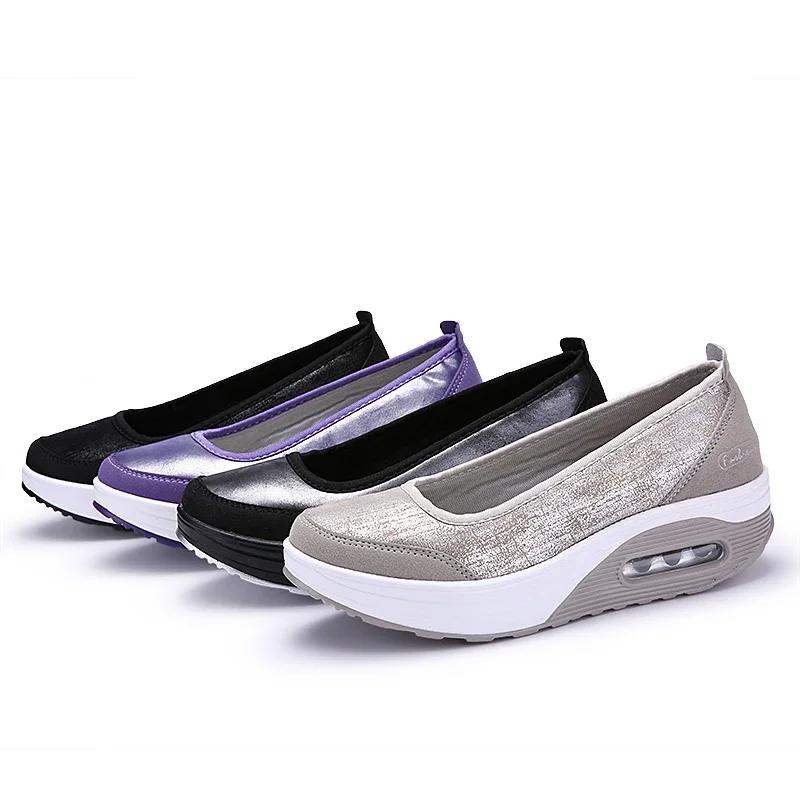 Mocassins femmes 2025 - Baskets décontractées sans lacets pour extérieur en grande taille