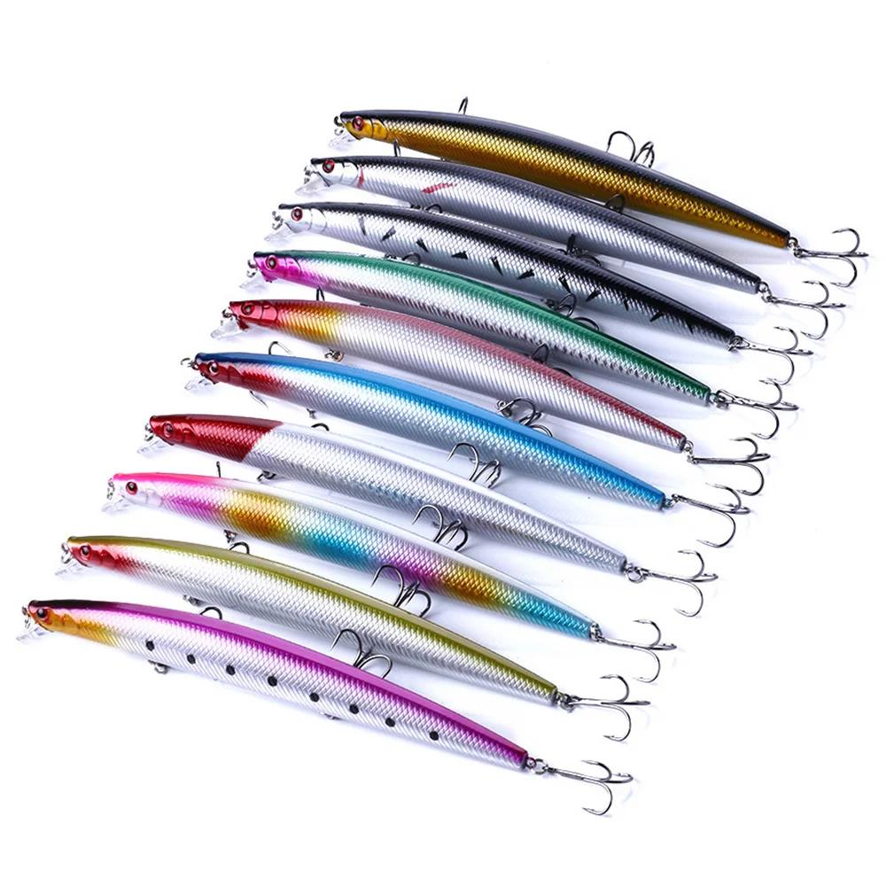 10 pièces/lot vairon 8g 9g 13.3g 26g leurre de pêche flottant appât dur Pesca attirail Jerkbait Swim