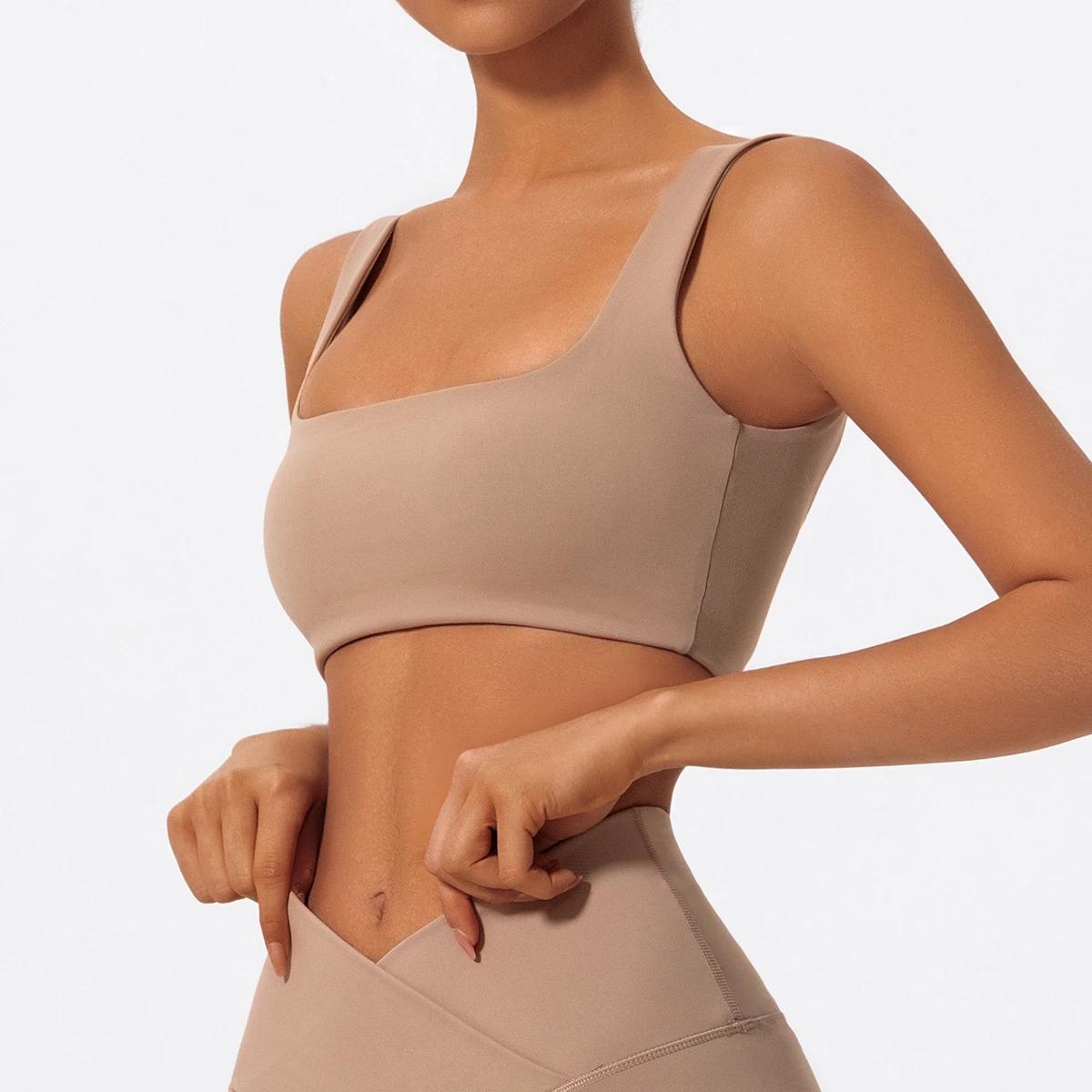 Hearuisavy Soutien-gorge de sport haute performance push-up pour femme, respirant, pour le yoga et l