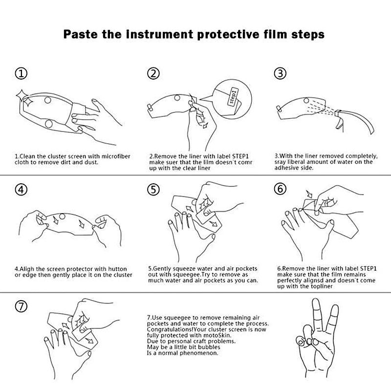 Film de Protection contre les rayures pour écran de cluster, couvercle de Protection pour tableau de
