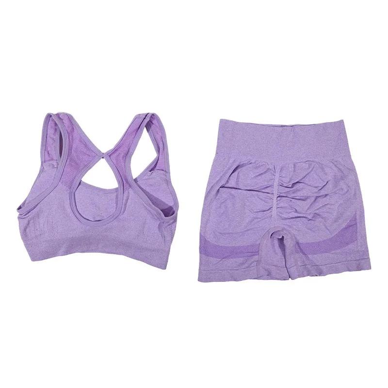 Ensemble de shorts de yoga taille haute pour femmes, collants de fitness, lifting des fesses, entraî