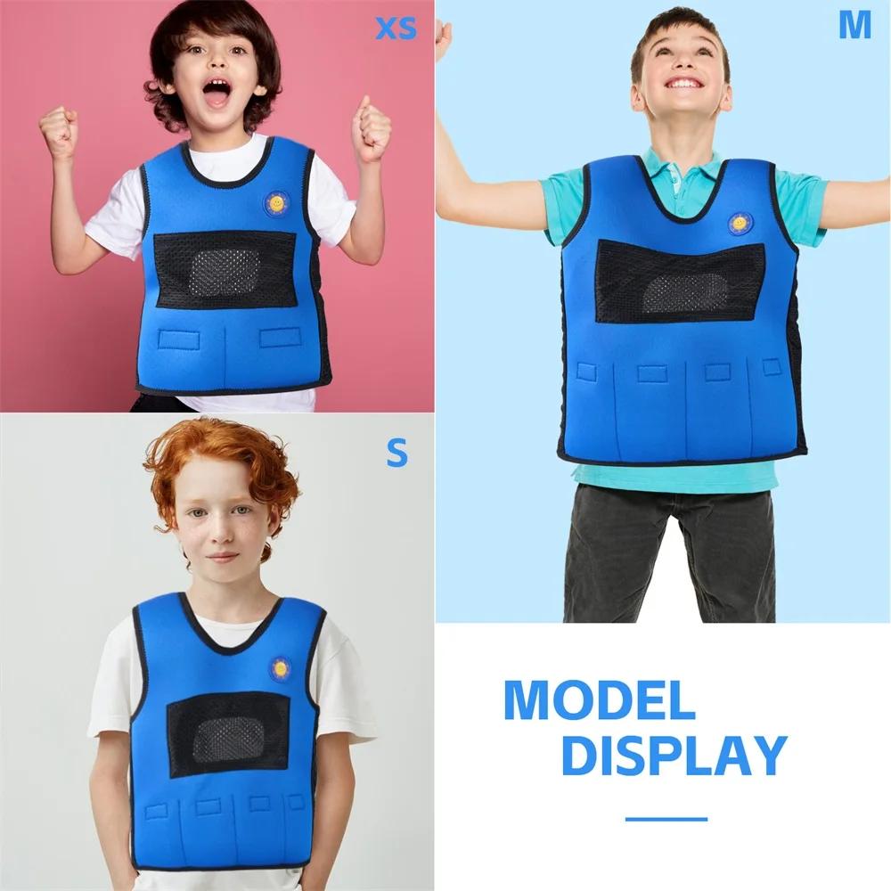 Gilet lesté réglable enfants autisme sensoriel thérapie apaisant garçons filles poids ajustable