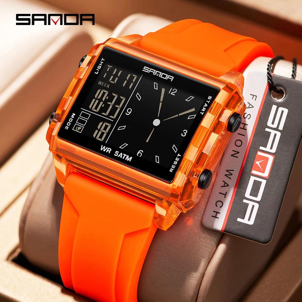 Mode SADNA nouveau 6273 montre électronique pour femme multifonctionnel sport LED étanche synchronis