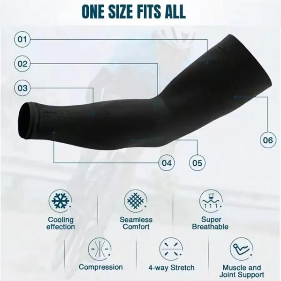 3 paires de manchons de bras unisexes en soie glacée pour la protection solaire d'été, activités de