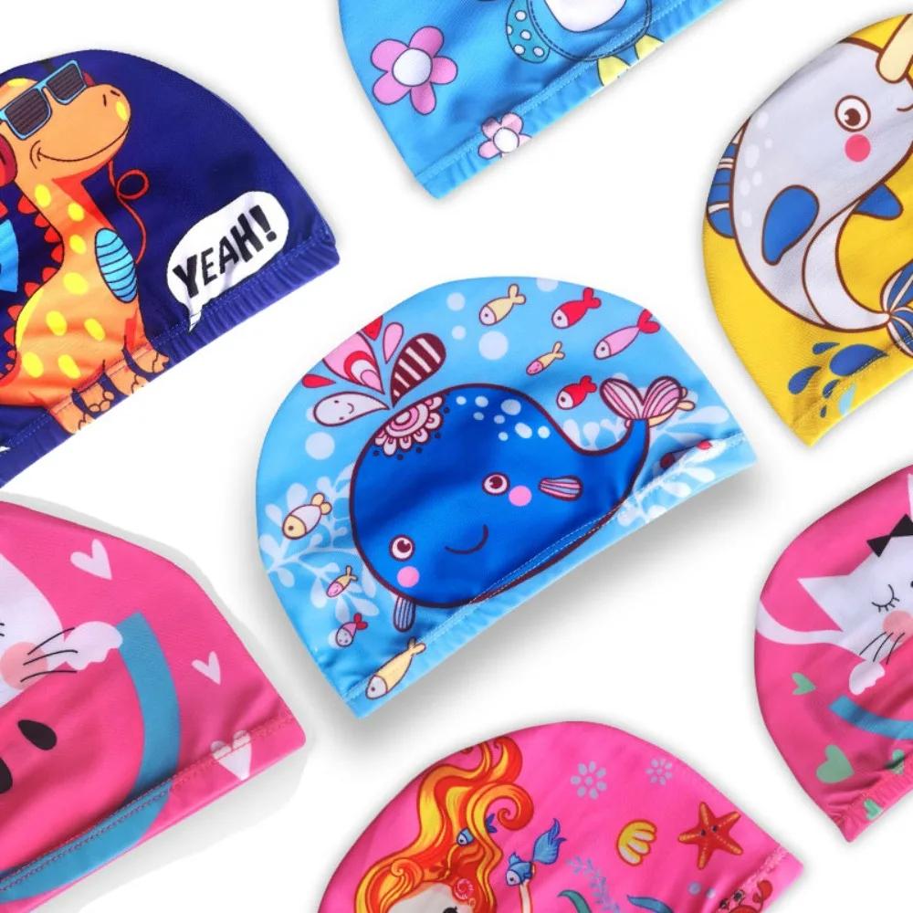 Bonnets de bain enfants 2-12 ans imperméables avec motifs dessins animés - Casquettes plage garçons filles