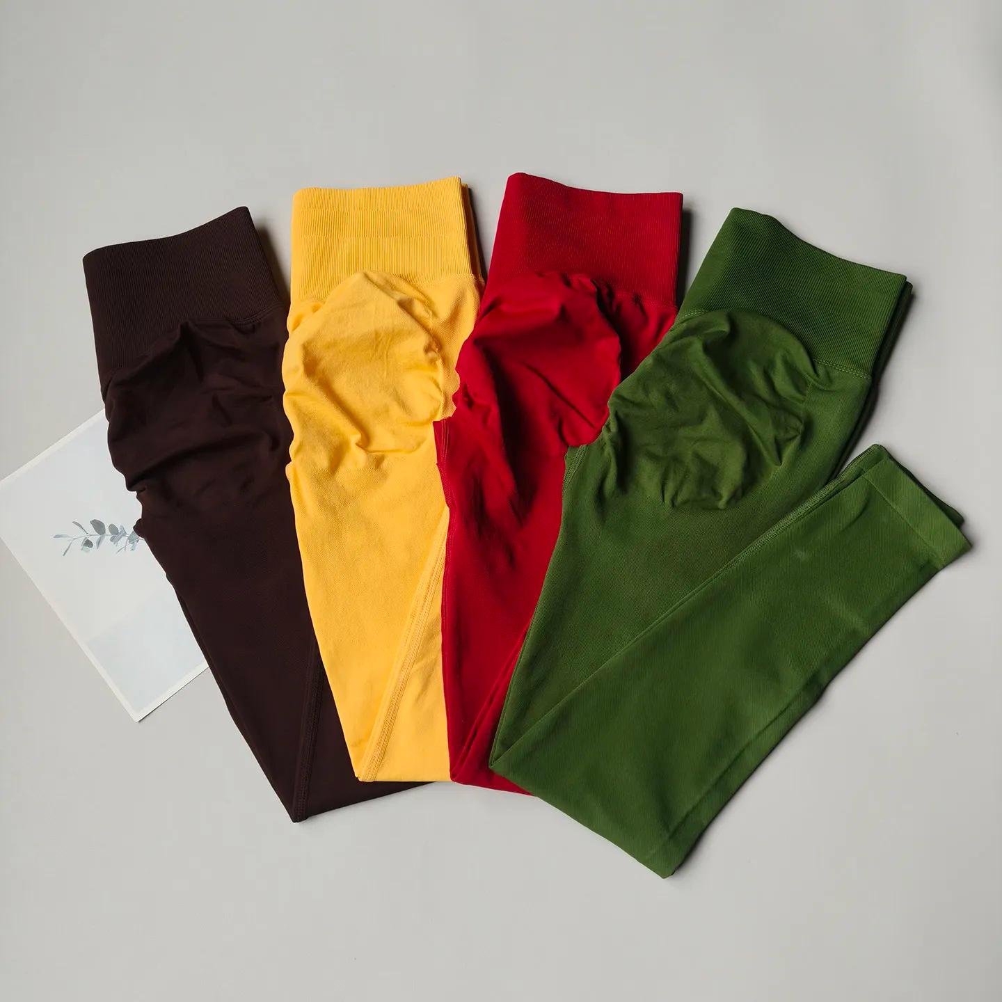 Leggings de Yoga taille haute sans couture pour femmes, collants de Sport Push-Up, pantalons de cour