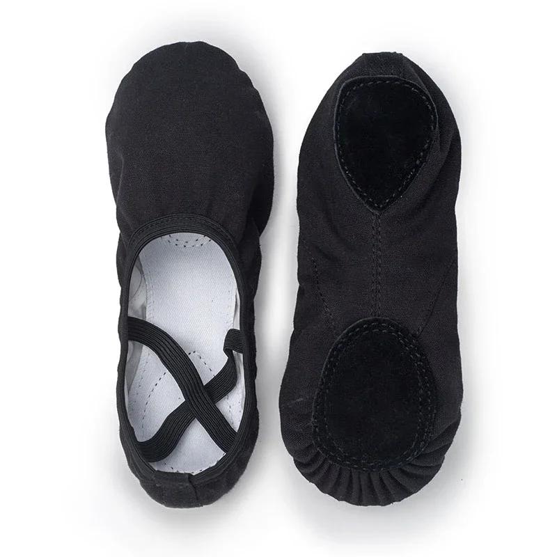 Chaussures de ballet en toile pour femmes et enfants, pantoufles de danse à semelles souples, profes