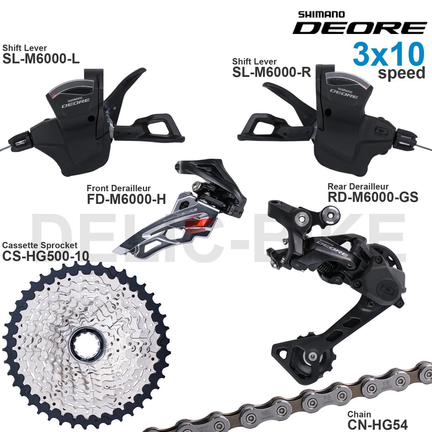 Groupe Shimano Deore M6000 3x10 vitesses avec SL-M6000 FD-M6000 RD-M6000 CS-HG500-10 CN-HG54 3x10 vi